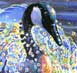 Canada Geese Painting - Poem "Coats of Liquid Light" and paintings of geese
